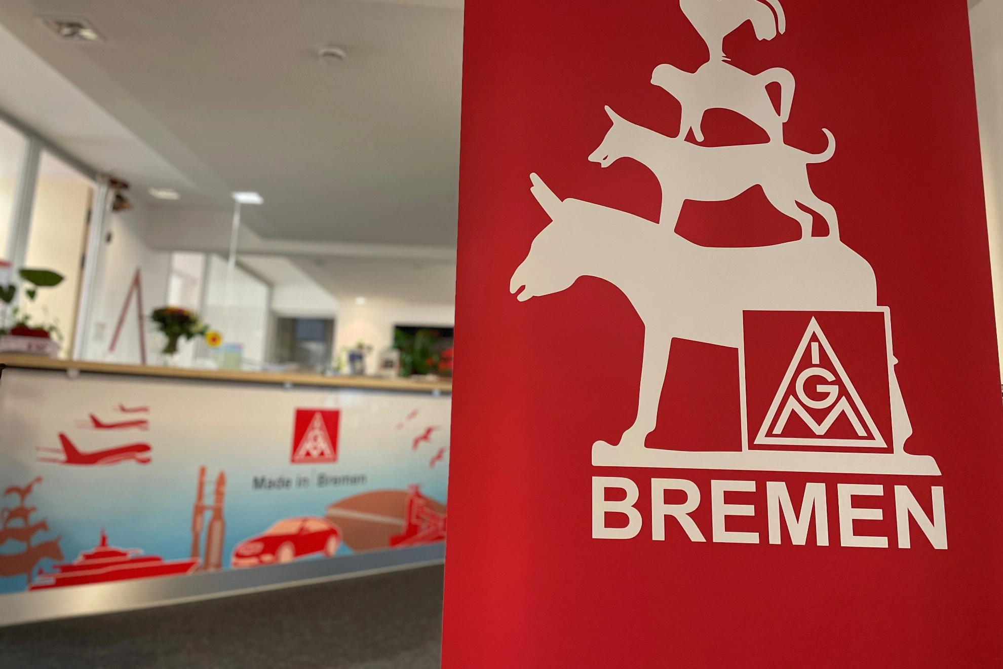 Stadtmusikanten und Eingangsbereich GS Bremen