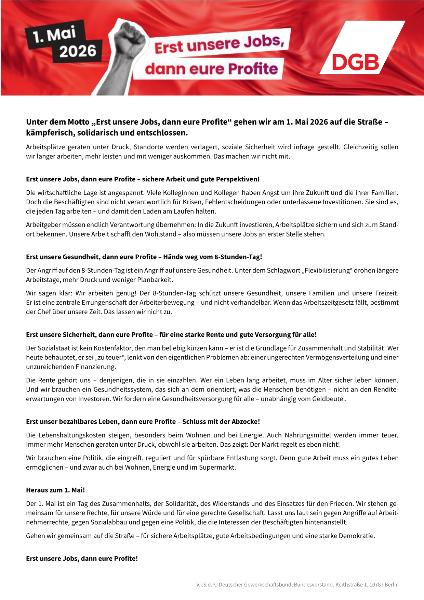 Aufruf 1. Mai Bremen