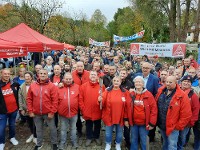 „Flamme der Solidarität“ in Bremen bei Thyssenkrupp Automation Engineering übergeben!